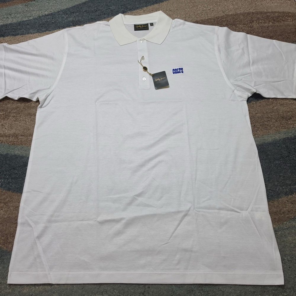 Indianapolis Colts Polo Shirt Made in Italy Bobby Jones White XL NWT - Picture 2 of 9